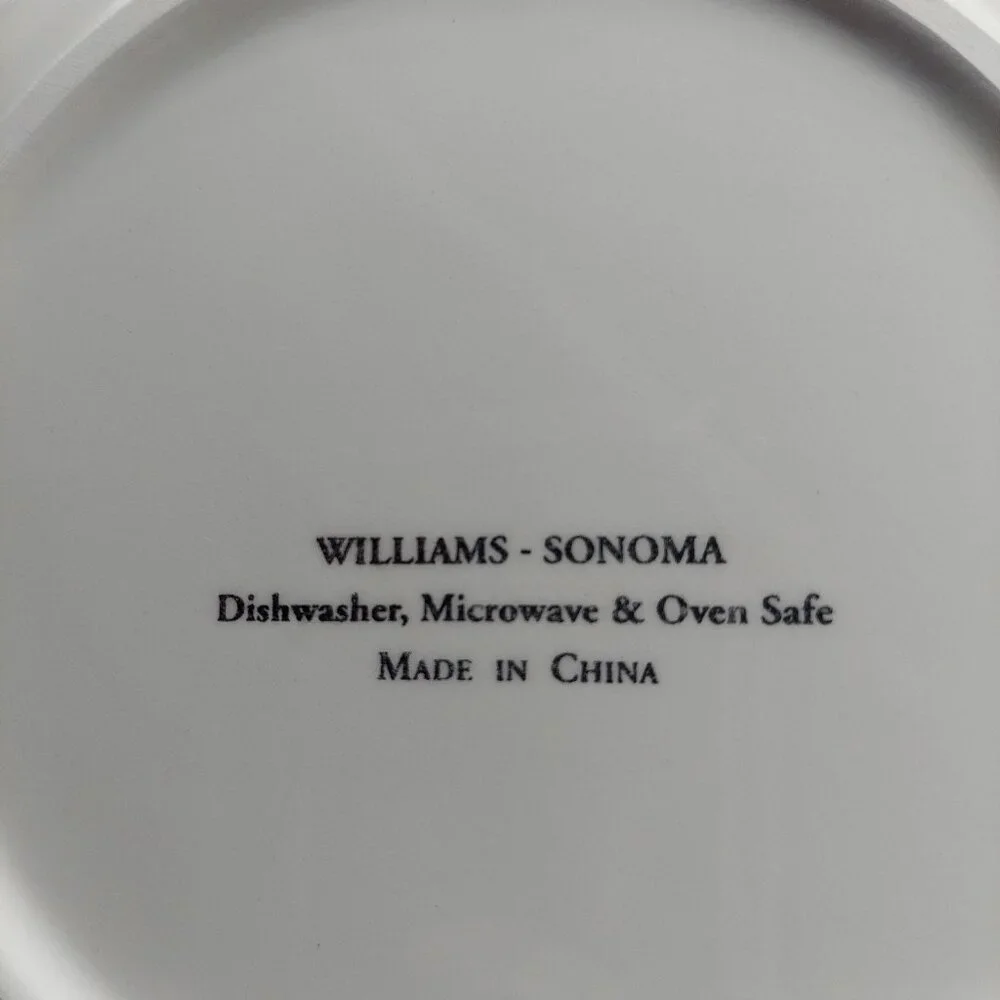 4 Williams Sonoma Appetizer Plates Embossed Wine Series 6.25